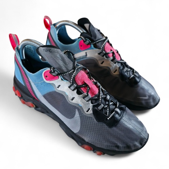 Nike React Element 87 Blue Chill Solar Red Mens Size 8.5 Athletic Sneakers Shoes